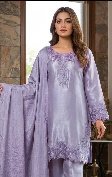 987 A To D By Hoor Tex Roman Glass Silk Salwar Kameez 